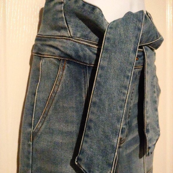 Risen Looking For Answers High Rise Tie-Belt Skinny Jeans Size 3 - Picture 4 of 16